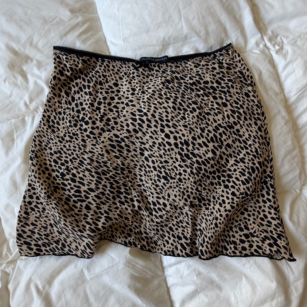 Brandy Melville Leopard Print Mini Skirt XS – Animal Print, Festival, Summer